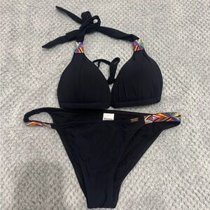Bananamoon Black Bikini with Multicolor Accents